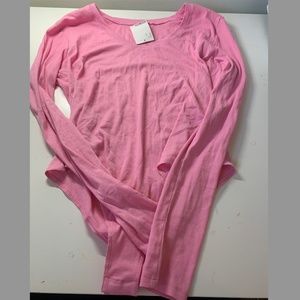 Long-Sleeve Pink Bodysuit